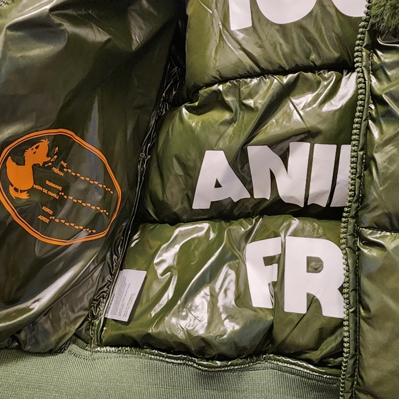 Kids Green Faux Fur and Puffer Jacket - Picture 5 of 8